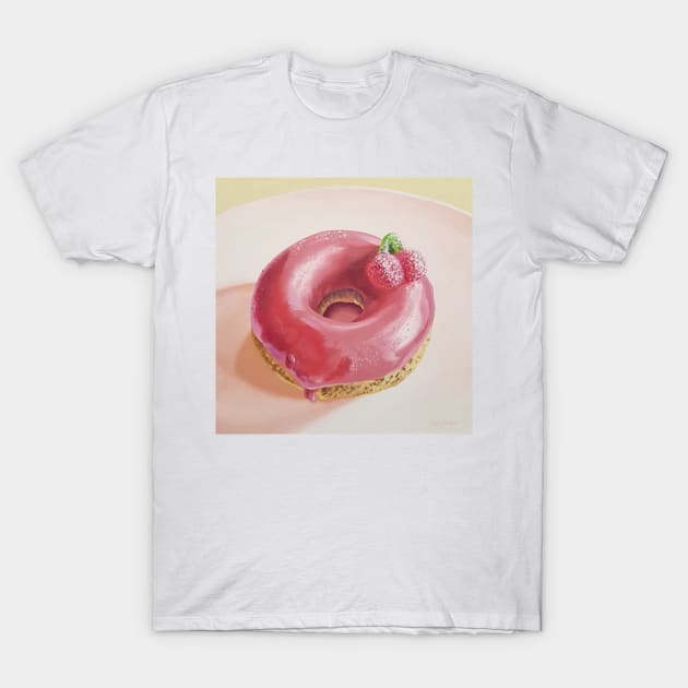 Cherry Donut Painting T-Shirt by EmilyBickell